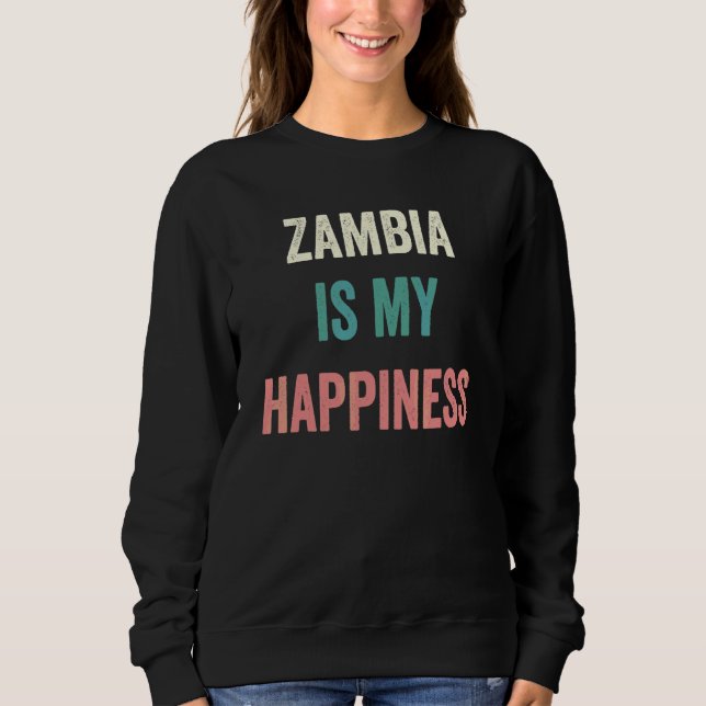 Moletom Zâmbia É Minha Felicidade (Frente)