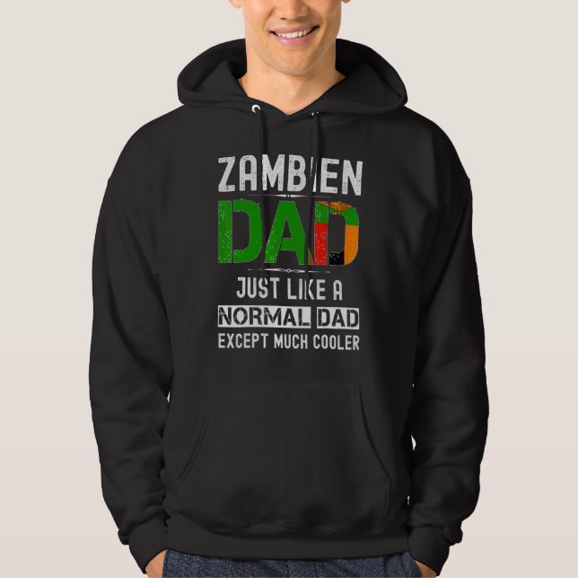 Moletom Zambien Pai Zambia Sinalizador Men Aniversário (Frente)