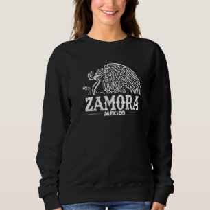 Moletom Zamora Mexico Eagle Retro Vintage se afundou 1