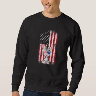 Moletom Zebra American Flag Boys Raparigas Mulheres Quarto