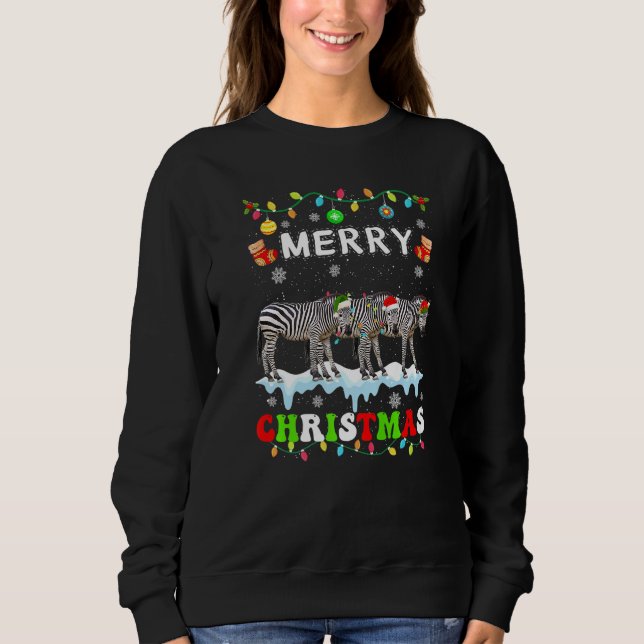 Moletom Zebra Christmas Squad Xmas Women Men Kids (Frente)