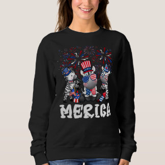 Moletom Zebra com Óculos Solares Fogos Que Merica 4º De