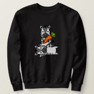 Moletom Zebra Feliz e Fofo com Cenoura Desenho Animado Div