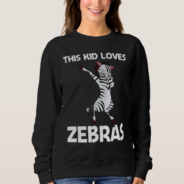 Moletom Zebra For Kids Boys African Zoo Animal (Frente)