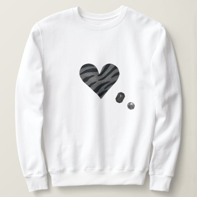 Moletom Zebra-heart (Frente do Design)