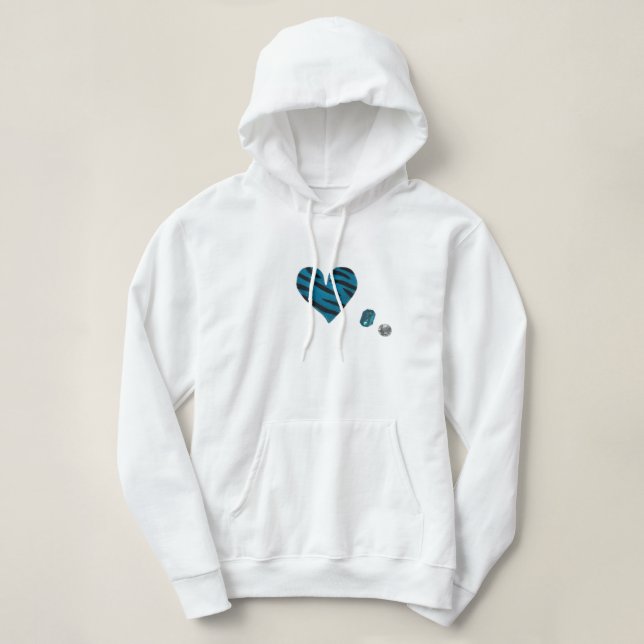 Moletom Zebra-heart (Frente do Design)