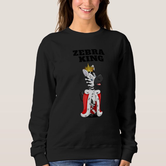 Moletom Zebra King Boys Zebra Mens Zebra Zebra (Frente)