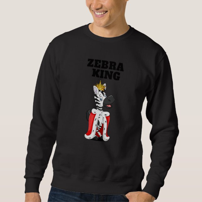 Moletom Zebra King Boys Zebra Mens Zebra Zebra (Frente)