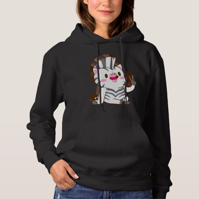 Moletom Zebra Multicamada Paz Relaxada Fofa Estética (Frente)