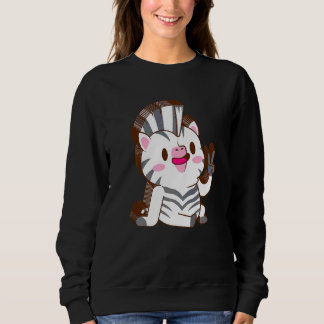 Moletom Zebra Multicamada Paz Relaxada Fofa Estética