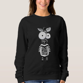 Moletom Zebra  Pattern Barcode Message