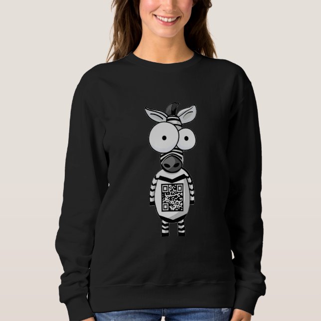 Moletom Zebra  Pattern Barcode Message (Frente)