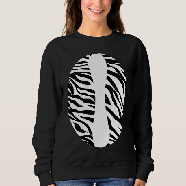 Moletom Zebra Print Jungle Theme Party Zoo Animal Hallowee (Frente)