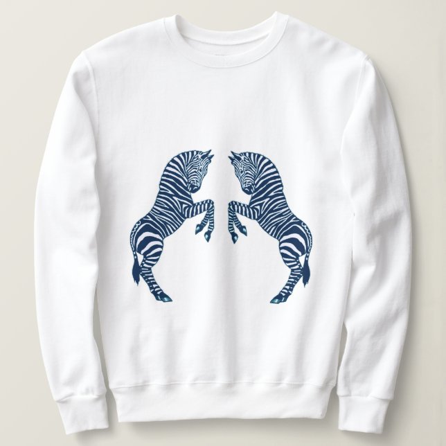Moletom Zebras Azuis (Frente do Design)
