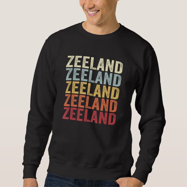 Moletom Zeeland Michigan Zeeland MI Retro Vintage Text (Frente)
