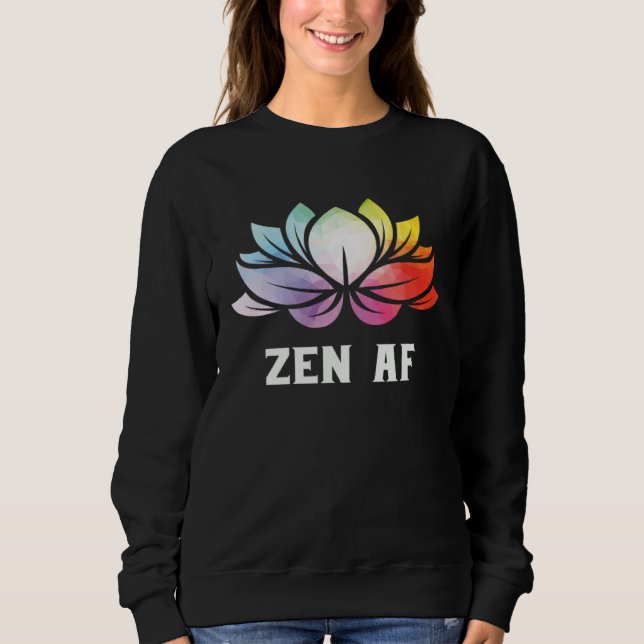 Moletom Zen AF Tie Dye Lotus Flower Yoga Zen Meditation Na (Frente)