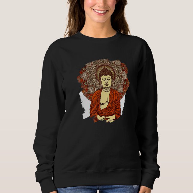 Moletom Zen Buddha Mandala Spiritual Asian Style Meditatio (Frente)