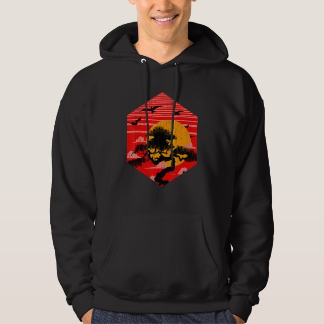 Moletom Zen Buddhist Gardening Japonês Estético Sunset B (Frente)