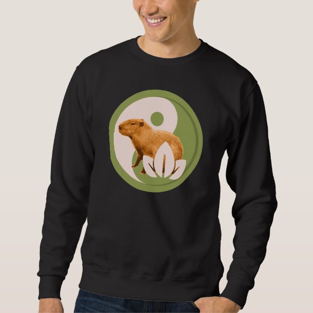 Moletom Zen Capivara Yin Yang Natureza Pacífica (Frente)