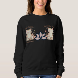 Moletom Zen Cat Yoga Minimal Cute Meditation Design