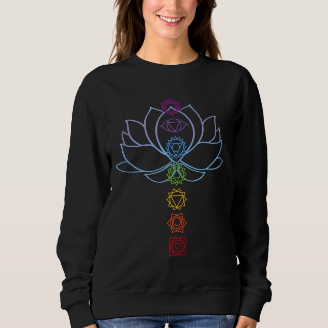 Moletom Zen Lotus Flower Chakras Alinhou Yoga (Frente)