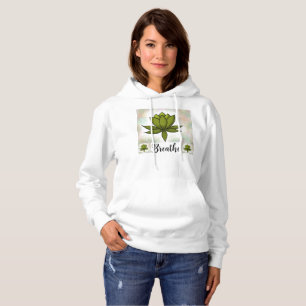 Moletom Zen respira espiritual ioga lotus hoodie