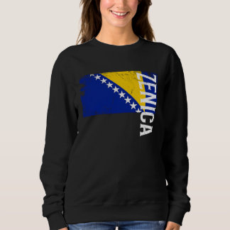 Moletom Zenica Bosnia Flag For Bosnian Men Women Kids  1