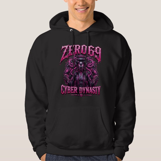 Moletom ZERO69 Cyber Dynasty – Protocolo Neon Geisha (Frente)