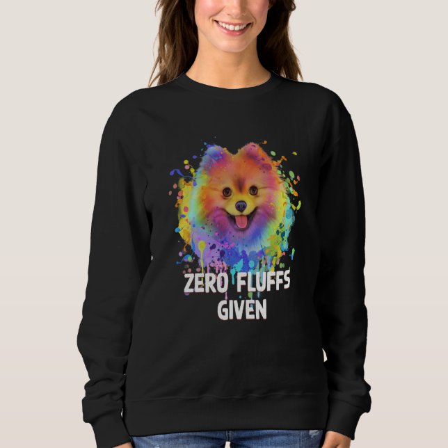 Moletom Zero Fluffs Given Pomeranian Pom Pom Humor Dog  1 (Frente)