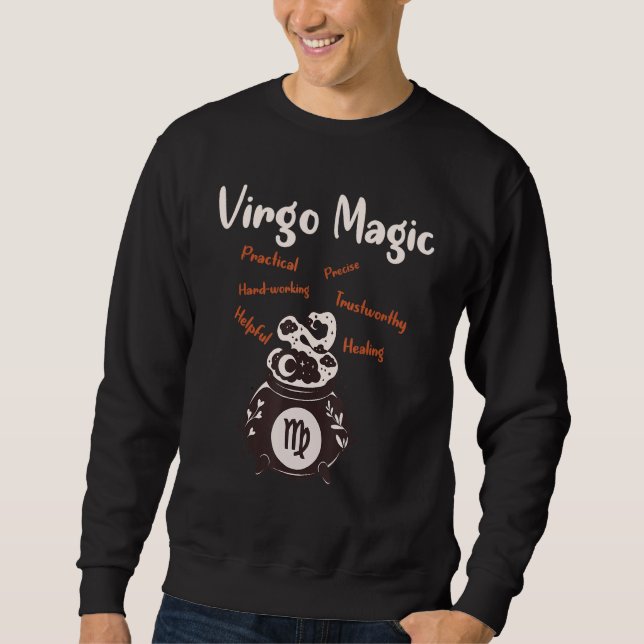 Moletom Zígnio Retro Distressed Virgem Zodíaco Para Mulher (Frente)