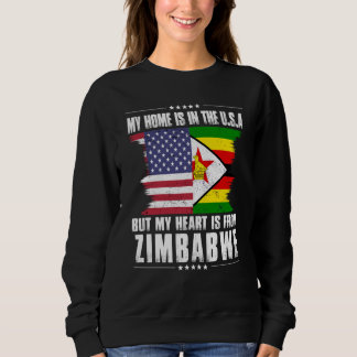 Moletom Zimbabwean American Patriot Grown Proud Home Heart