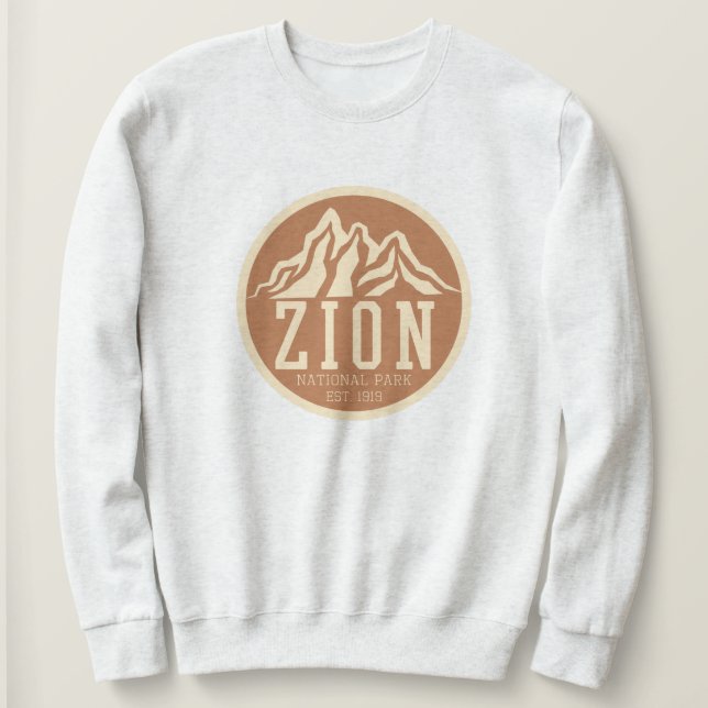 Moletom Zion National Park Utah EUA Outdoor Retro (Frente do Design)
