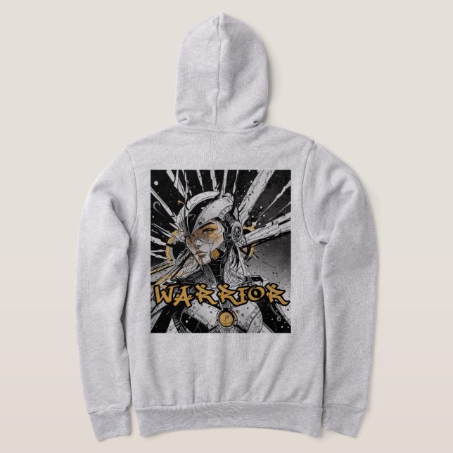 Moletom Zip do Cheio guerreiro do Manga (Postura das costas)