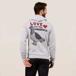 Moletom Zip-Hoodie "Love For The Underdogs" mit Taube