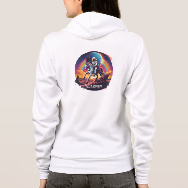 Moletom Zip-hoodie, mulher unicórnio adulta (Verso)