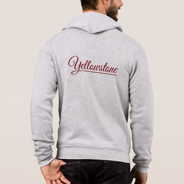Moletom Zip Hoodie-Yellowstone masculino (Verso)