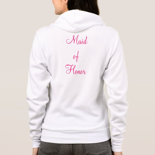 Moletom Zip-Up da madrinha de casamento (Verso)
