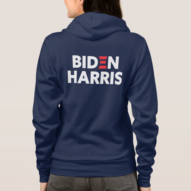 Moletom Zip-Up de Suporte Eleitoral Biden / Harris (Verso)