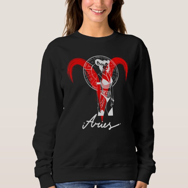 Moletom Zodiac Astrology Horoscope Gothic Aries (Frente)