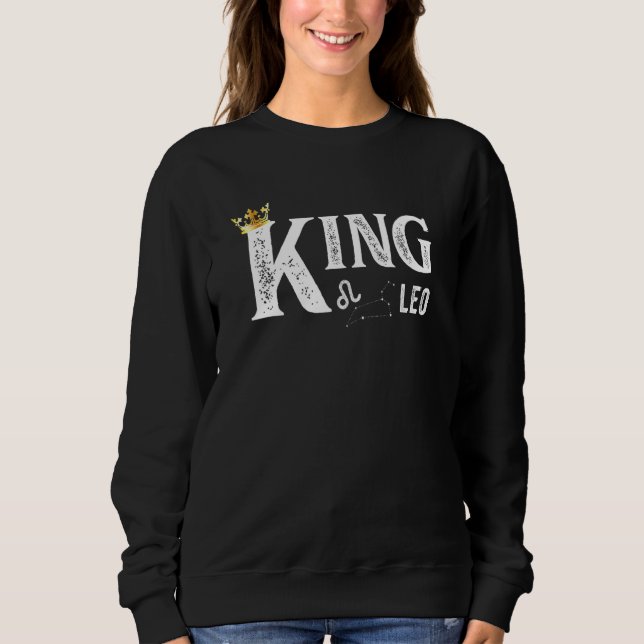 Moletom Zodiac Sign Leo Team Normal King Leo Zodiac (Frente)