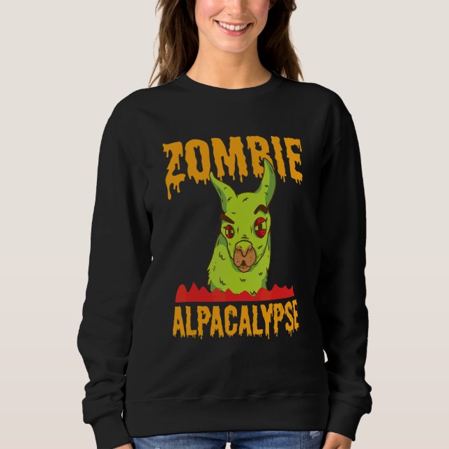 Moletom Zombie Alpacalypse Zombie Llama Alpaca (Frente)