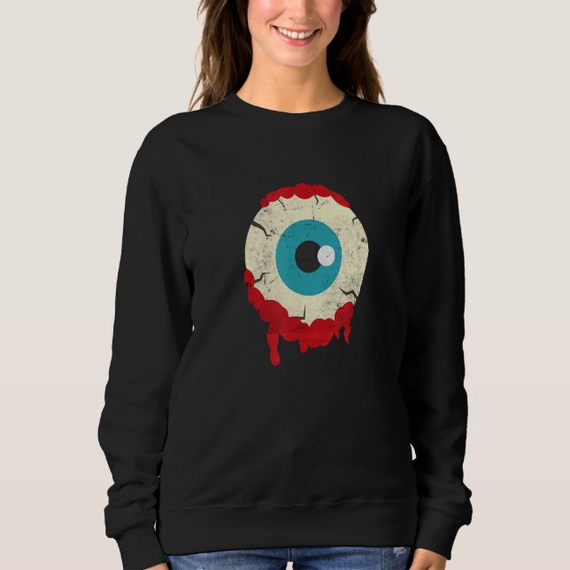 Moletom Zombie Eyeball Festa de Halloween Scarbies Famil (Frente)
