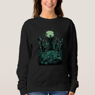 Moletom Zombie Graveyard Moon Skeleton For Mom and Dad Boy
