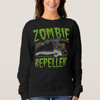 Moletom Zombie Repellent Feliz Truque De Halloween Ou Trat