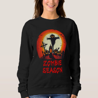 Moletom Zombie Season Moonlit Scary Graveyard   Kids Boys 