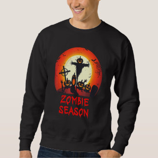 Moletom Zombie Season Moonlit Scary Graveyard   Kids Boys 