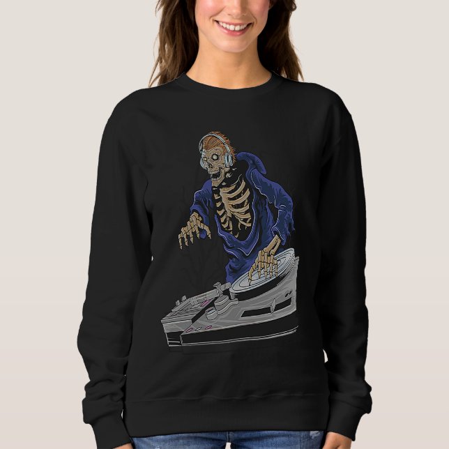 Moletom Zombie Skeleton Halloween DJ (Frente)