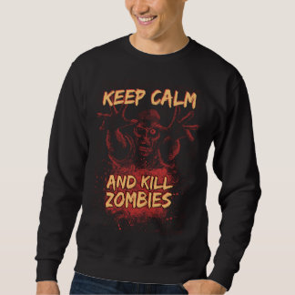 Moletom Zombies Halloween Keep Calm For Men Women & Kids