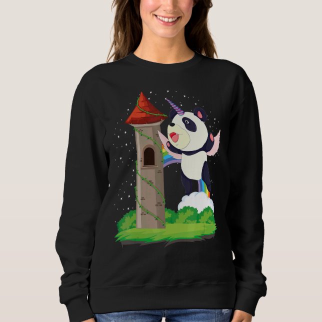 Moletom Zoo Animal Rainbow Pandacorn Magical Fairytale Uni (Frente)