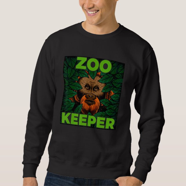 Moletom Zoo Keeper Funny Jungle Monkey Animal Lover Men Wo (Frente)